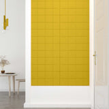 Testiera da Parete 12 pcs Giallo 60 x 30 cm Velluto