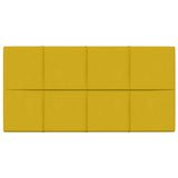 Testiera da Parete 12 pcs Giallo 60 x 30 cm Velluto