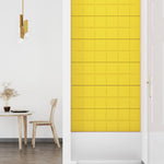 Pannelli Murali 12 pz Giallo chiaro 90x30 cm in Tessuto 3,24 m