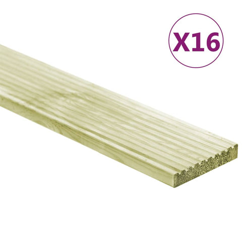 Tavole Pavimento 16pz 2,32 m 1m Legno Massello Pino Impregnato