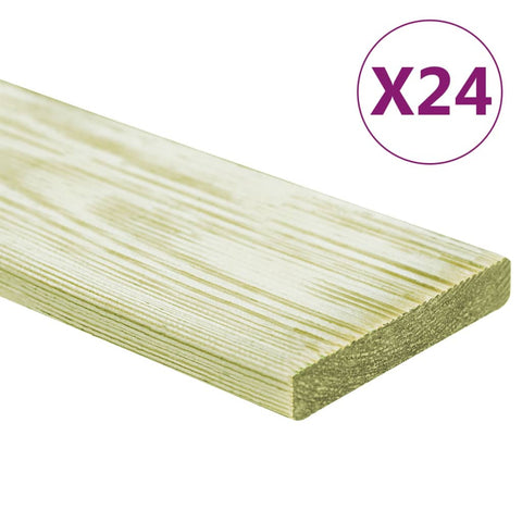 Tavole Pavimento 24pz 2,88 m 1m Legno Massello Pino Impregnato