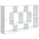 Scaffale Parete Bianco Lucido 85x16x52,5 cm Legno truciolato