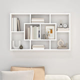 Scaffale Parete Bianco Lucido 85x16x52,5 cm Legno truciolato