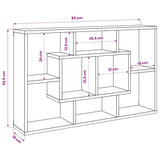 Scaffale Parete Bianco Lucido 85x16x52,5 cm Legno truciolato