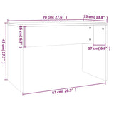 Sgabello da Toeletta Rovere Sonoma 70x35x45cm Legno truciolato