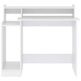Scrivania con Luci LED Bianca 97x45x90 cm in Legno truciolato
