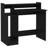 Scrivania con Luci LED Nera 97x45x90 cm in Legno truciolato