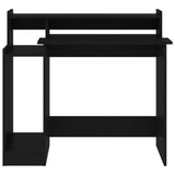 Scrivania con Luci LED Nera 97x45x90 cm in Legno truciolato