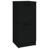 Credenza Nera 30x30x70 cm in Legno truciolato