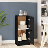 Credenza Nera 30x30x70 cm in Legno truciolato