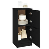 Credenza Nera 30x30x70 cm in Legno truciolato