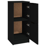 Credenza Nera 30x30x70 cm in Legno truciolato