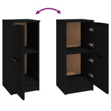 Credenza Nera 30x30x70 cm in Legno truciolato