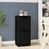 Credenza Nera 30x30x70 cm in Legno truciolato