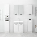 Armadietto da Bagno Bianco 64,5x33,5x59 cm in Legno truciolato