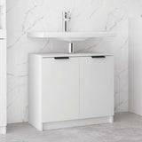 Armadietto da Bagno Bianco 64,5x33,5x59 cm in Legno truciolato