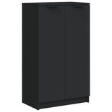 Scarpiera Nera 59x35x100 cm in Legno truciolato