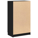 Scarpiera Nera 59x35x100 cm in Legno truciolato