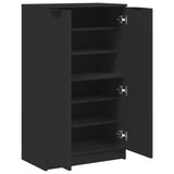 Scarpiera Nera 59x35x100 cm in Legno truciolato