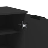 Scarpiera Nera 59x35x100 cm in Legno truciolato