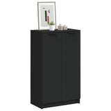 Scarpiera Nera 59x35x100 cm in Legno truciolato