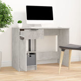 Scrivania Grigio Cemento 100x50x75 cm in Legno truciolato