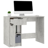 Scrivania Grigio Cemento 100x50x75 cm in Legno truciolato