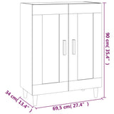 Credenza Rovere Sonoma 69,5x34x90 cm in Legno truciolato