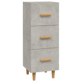Credenza Grigio Cemento 34,5x34x90 cm in Legno truciolato