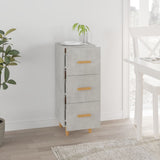 Credenza Grigio Cemento 34,5x34x90 cm in Legno truciolato