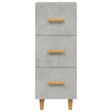 Credenza Grigio Cemento 34,5x34x90 cm in Legno truciolato