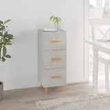 Credenza Grigio Cemento 34,5x34x90 cm in Legno truciolato