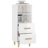 Credenza 34,5x34x90 cm in Legno truciolato Bianco Lucido