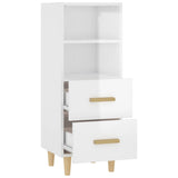 Credenza 34,5x34x90 cm in Legno truciolato Bianco Lucido