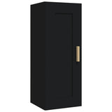 Armadietto a Muro Nero 35x34x90 cm in Legno truciolato