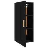 Armadietto a Muro Nero 35x34x90 cm in Legno truciolato