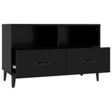Mobile Porta TV Nero 80x36x50 cm in Legno truciolato