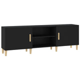 Mobile Porta TV Nero 150x30x50 cm in Legno truciolato