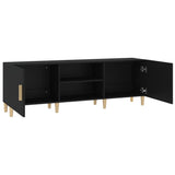 Mobile Porta TV Nero 150x30x50 cm in Legno truciolato