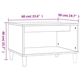 Tavolino da Salotto Nero 60x50x40 cm in Legno truciolato