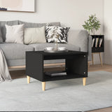 Tavolino da Salotto Nero 60x50x40 cm in Legno truciolato