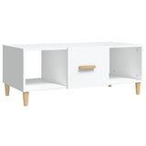 Tavolino da Salotto Bianco 102x50x40 cm in Legno truciolato