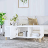Tavolino da Salotto Bianco 102x50x40 cm in Legno truciolato