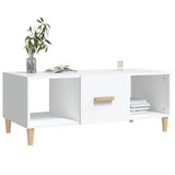 Tavolino da Salotto Bianco 102x50x40 cm in Legno truciolato