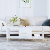 Tavolino da Salotto Bianco 102x50x40 cm in Legno truciolato