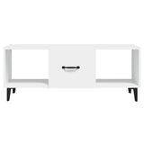 Tavolino da Salotto Bianco 102x50x40 cm in Legno truciolato