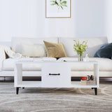 Tavolino da Salotto Bianco 102x50x40 cm in Legno truciolato