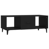 Tavolino da Salotto Nero 102x50x40 cm in Legno truciolato