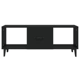 Tavolino da Salotto Nero 102x50x40 cm in Legno truciolato