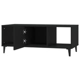 Tavolino da Salotto Nero 102x50x40 cm in Legno truciolato